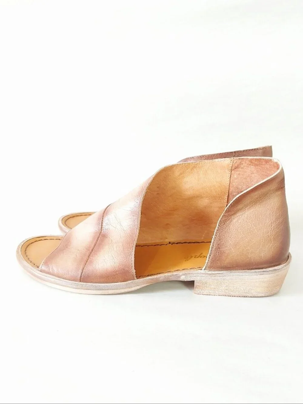 Free People Distressed Festival Open Toe Cut-out Mont Blanc Sandals Size 37 EU